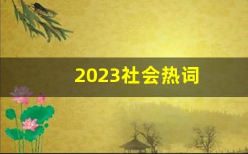 2023社会热词