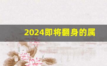 2024即将翻身的属相