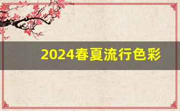 2024春夏流行色彩趋势,香奈儿2024春夏时装秀