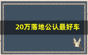 20万落地公认最好车,20万左右公认最好的suv