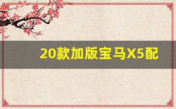 20款加版宝马X5配置都有啥