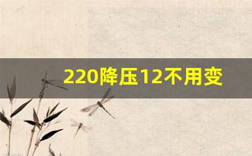 220降压12不用变压器,220v家用音响改12v教程视频