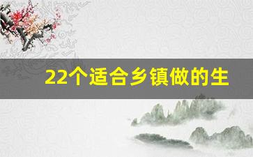 22个适合乡镇做的生意,乡镇冷门暴利生意