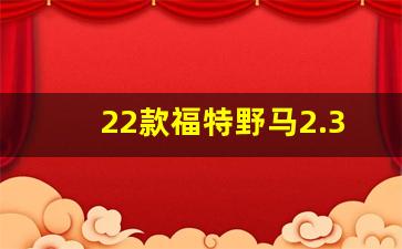 22款福特野马2.3t价格,福特野马2.3t美规