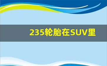 235轮胎在SUV里面算宽胎吗,235的轮胎十大品牌