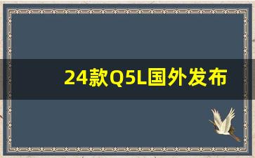 24款Q5L国外发布,2024奥迪q5最新消息海外