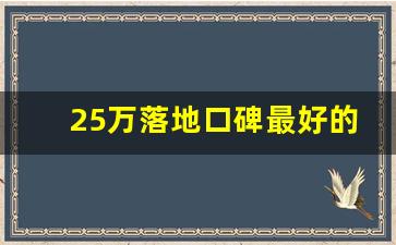 25万落地口碑最好的suv,25万以下的suv车排行榜