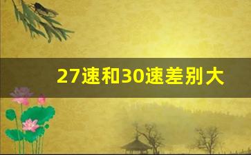 27速和30速差别大吗,新手买21速还是24速