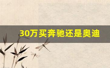 30万买奔驰还是奥迪,最新款奥迪30万元左右