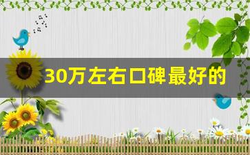 30万左右口碑最好的suv车排名,30万最保值的十款车