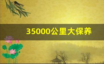 35000公里大保养项目,三万五保养车都换什么