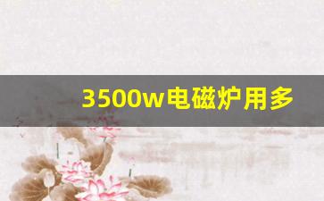 3500w电磁炉用多大的电线,电磁炉3500瓦安全吗