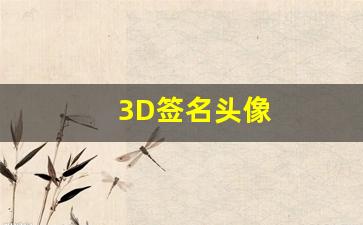 3D签名头像