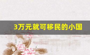 3万元就可移民的小国家,直接入籍的移民国家