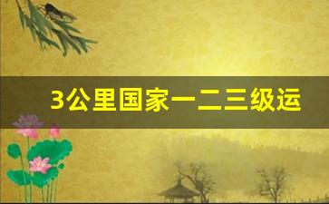 3公里国家一二三级运动员标准,50米6.7秒什么水平