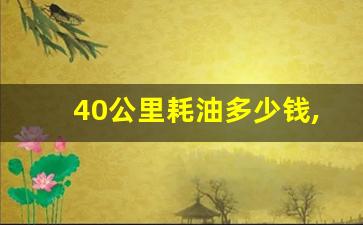 40公里耗油多少钱,小车40公里多少油钱