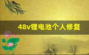 48v锂电池个人修复方法视频