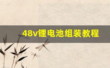 48v锂电池组装教程视频,48伏电池连接方法