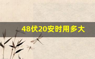 48伏20安时用多大的充电器,60v100安用多大充电器