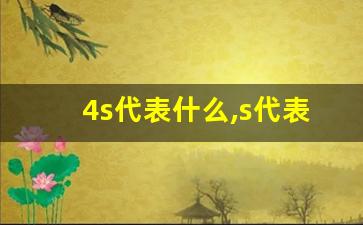 4s代表什么,s代表什么爱情暗示