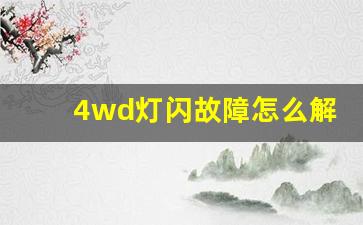 4wd灯闪故障怎么解决