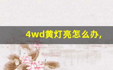 4wd黄灯亮怎么办,4wd灯亮是能继续开吗