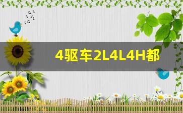 4驱车2L4L4H都代表什么意思,2h和4h怎么切换