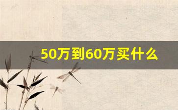 50万到60万买什么suv车好