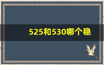 525和530哪个稳定些,525和530动力相差大吗