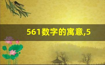 561数字的寓意,561谐音