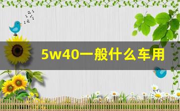 5w40一般什么车用,新车用5w30还是5w40