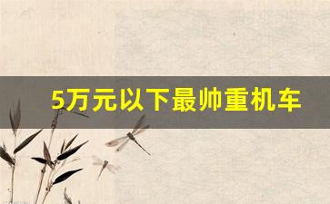 5万元以下最帅重机车,3万左右高颜值的摩托车