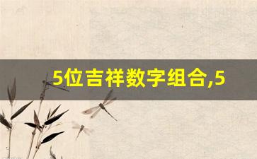 5位吉祥数字组合,5位幸运数字组合