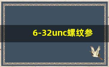 6-32unc螺纹参数,6_32牙底孔