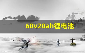 60v20ah锂电池用多大充电器,60伏20安电池能充电多长时间