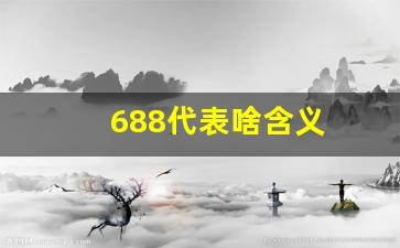 688代表啥含义