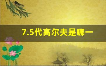 7.5代高尔夫是哪一年的,怎么区分高尔夫6还是7