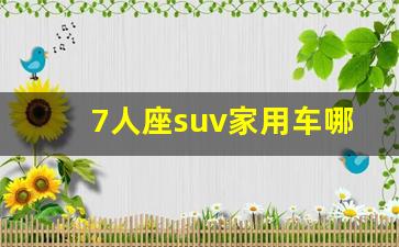 7人座suv家用车哪款最好,20万左右公认最好的SUV