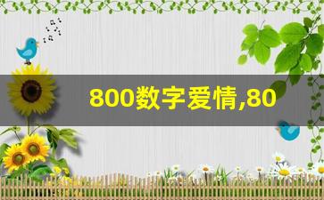 800数字爱情,800数字暗示什么意思