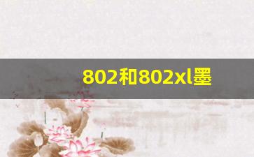 802和802xl墨盒有什么不同,打印墨盒802和803可以通用不