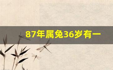 87年属兔36岁有一灾,1987年属兔35岁以后命运