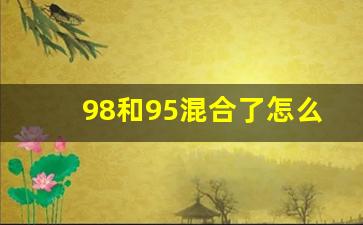 98和95混合了怎么办,奔驰车加过95再加98适合吗