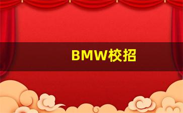 BMW校招