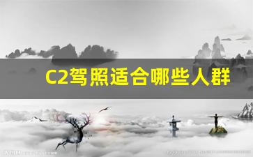 C2驾照适合哪些人群,女生一般学c1还是c2