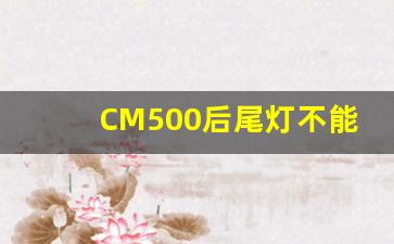 CM500后尾灯不能关了吗