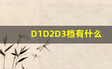 D1D2D3档有什么区别,海尔洗衣机智能投放d1d2d3