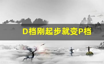 D档刚起步就变P档