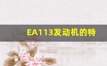 EA113发动机的特点