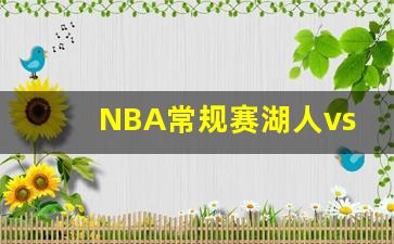 NBA常规赛湖人vs独行侠