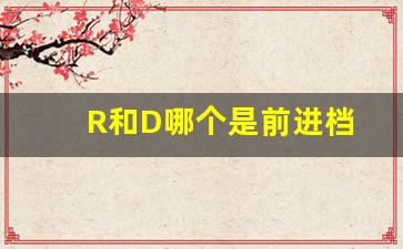 R和D哪个是前进档